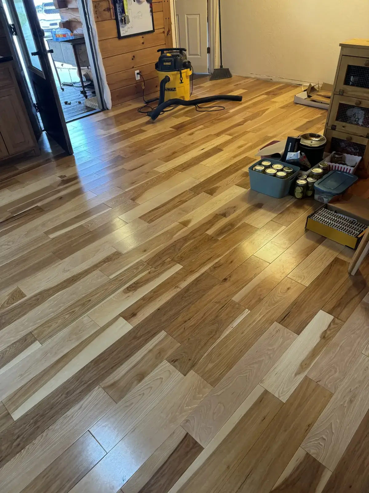 New flooring installation